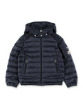 Moncler Lauros hooded down jacket for kids Navy Polyamide Lining