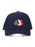 Moncler Kids Logo Baseball Cap Navy Cotton Lining Hat