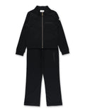 Moncler zip tracksuit set for kids Navy Cotton