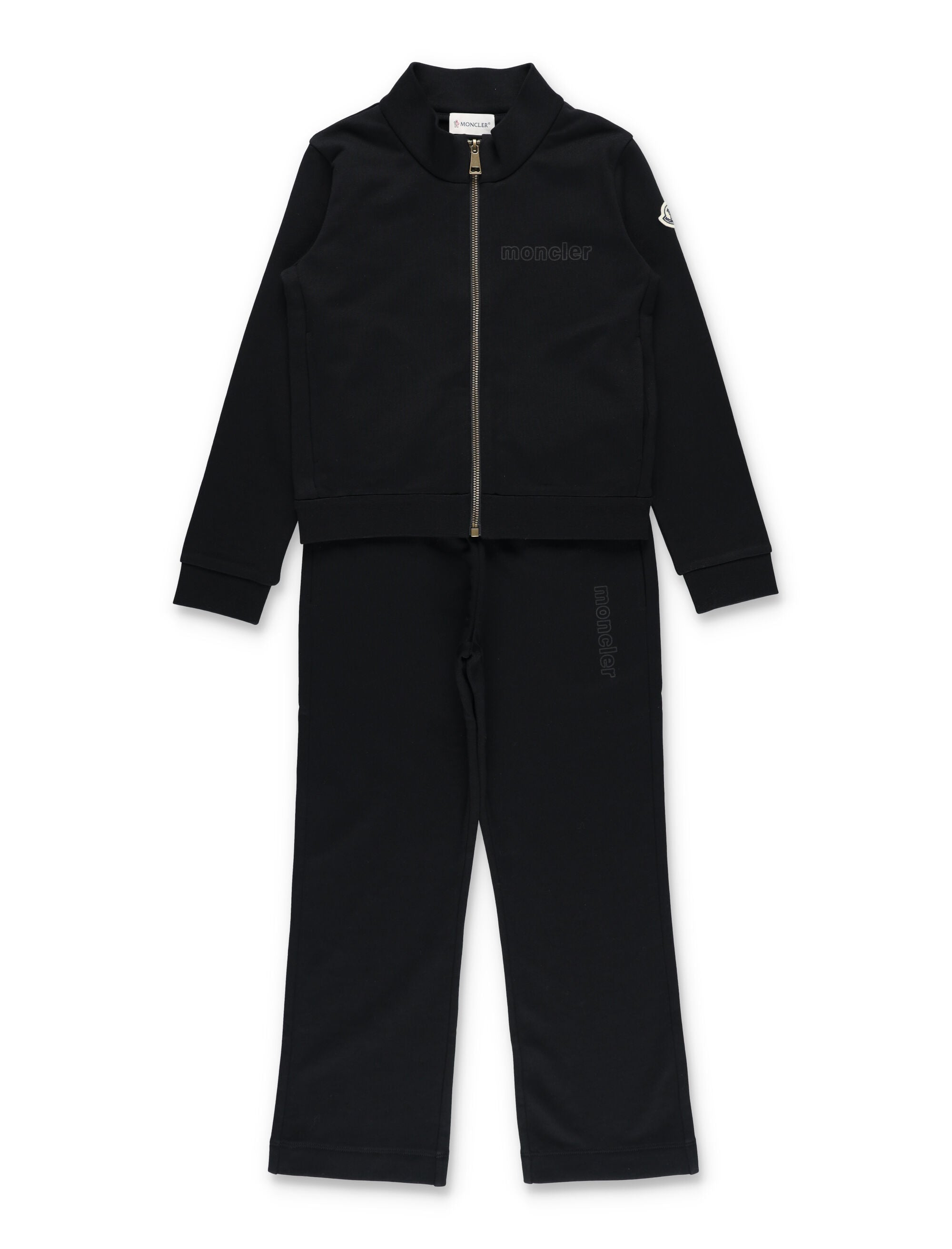 Moncler zip tracksuit set for kids Navy Cotton
