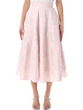 Rotate light pink floral maxi skirt Orchid Ice Cotton