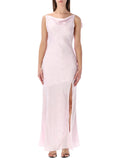 Rotate floral jacquard waterfall maxi dress Orchid Ice Recycled Polyester