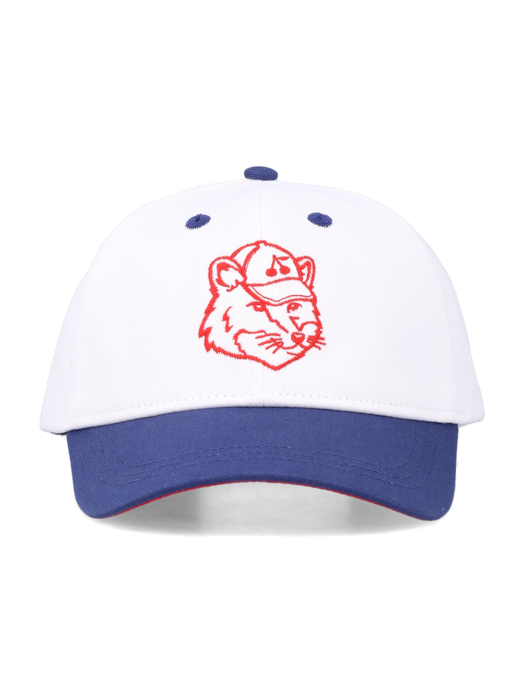 Bonpoint X Maison Kitsuné Girls Fox Cap White Cotton Hat