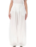 The Latest Dora elastic waist pants White Cotton