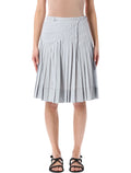 Low Classic pleated mini skirt Light Blue Rayon