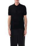 Roberto Collina mesh cotton polo Black T-shirt