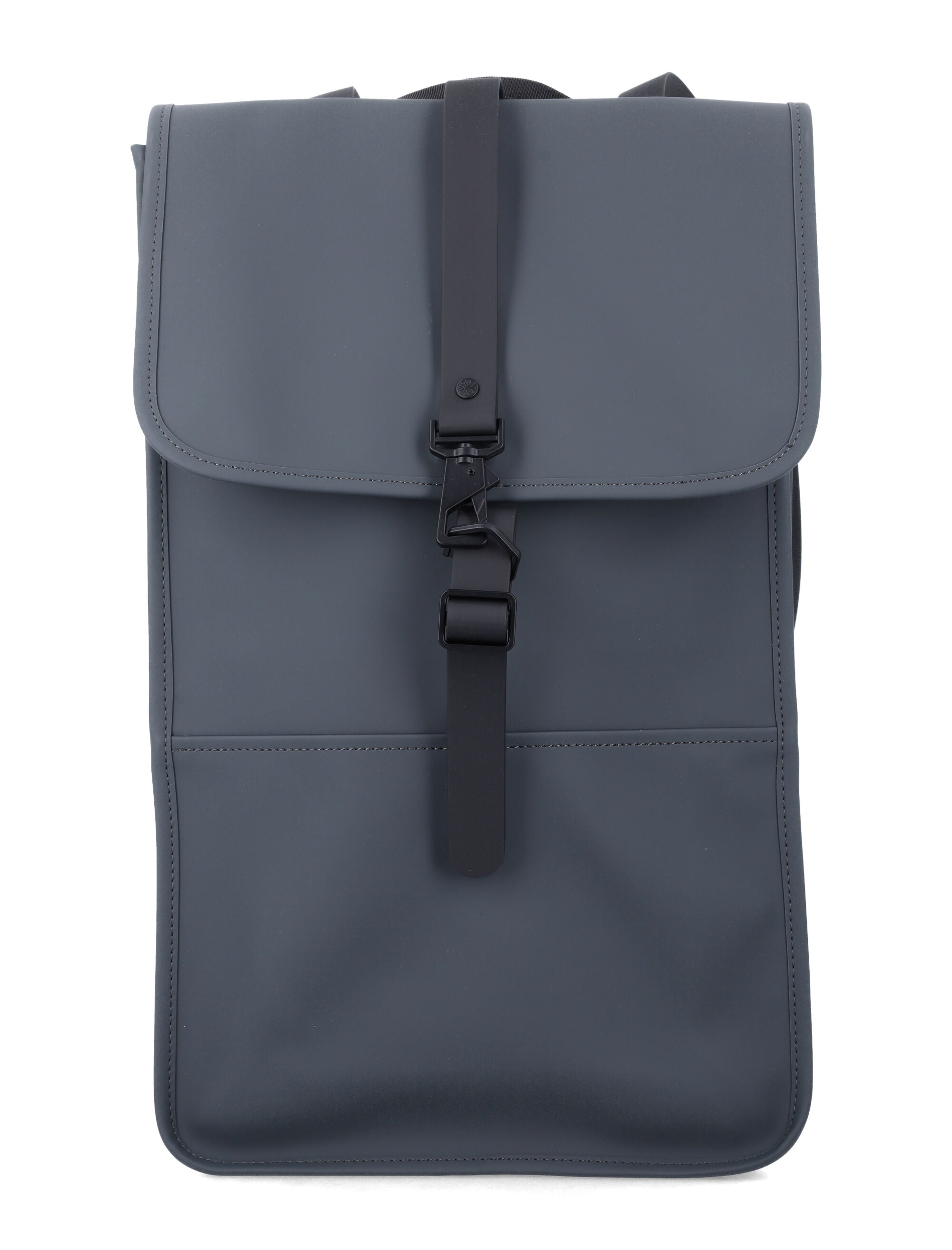 Rains Waterproof Backpack with Laptop Pocket Dark Grey Polyester Coating