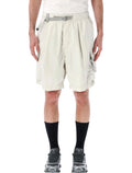 And Wander Light Cargo Shorts Off White Polyester