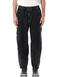 And Wander Black Textured Trousers Cotton Pant