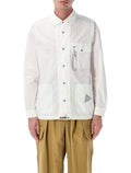 And Wander Technical Shirt Jacket White Cotton