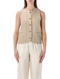 LOULOU Paco tailored vest Beige Viscose