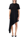 Lou Igari asymmetric t-shirt dress Black Cotton
