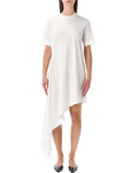 Lou Igari asymmetric t-shirt dress White Cotton
