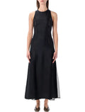 Loulou IRAKA silk twill dress Black