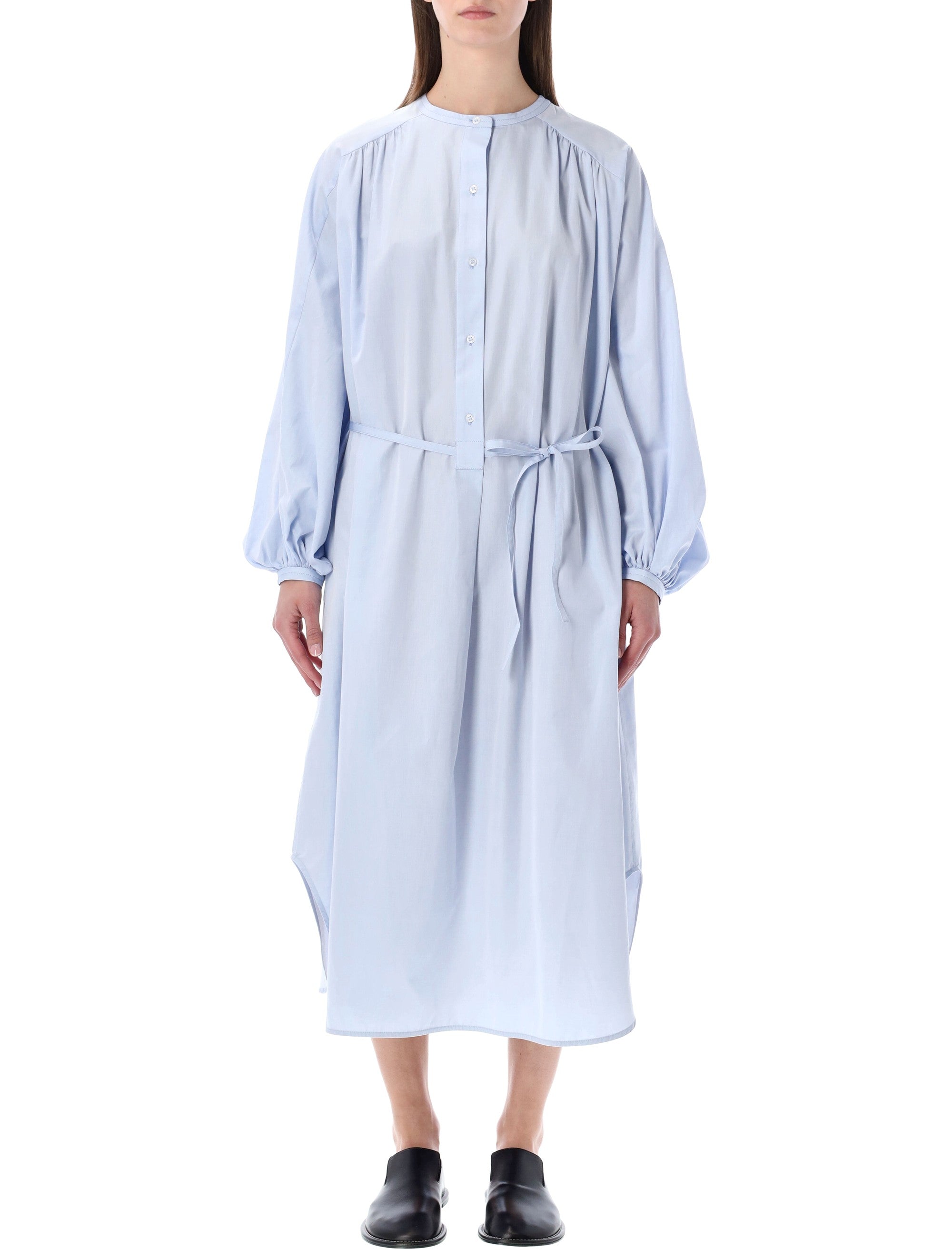 Loulou Vitti cotton poplin dress Strom Light Blue