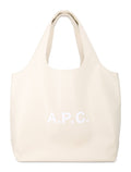 A.P.C. Ninon tote bag with logo Ecru Polyurethane