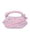 Ganni denim mini Bou Bag Pink Organic Cotton Shoulder