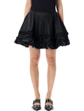 Ganni Duchesse nylon mini skirt Black Recycled Polyamide