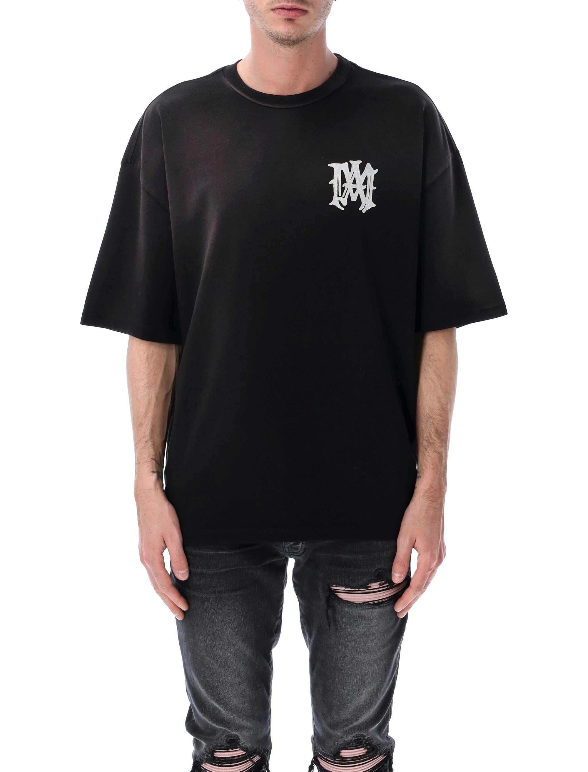 Amiri Hollywood Oversized Cotton Tee Black T-shirt