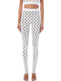 Marine Serre all-over Moon print leggings White Black Polyamide