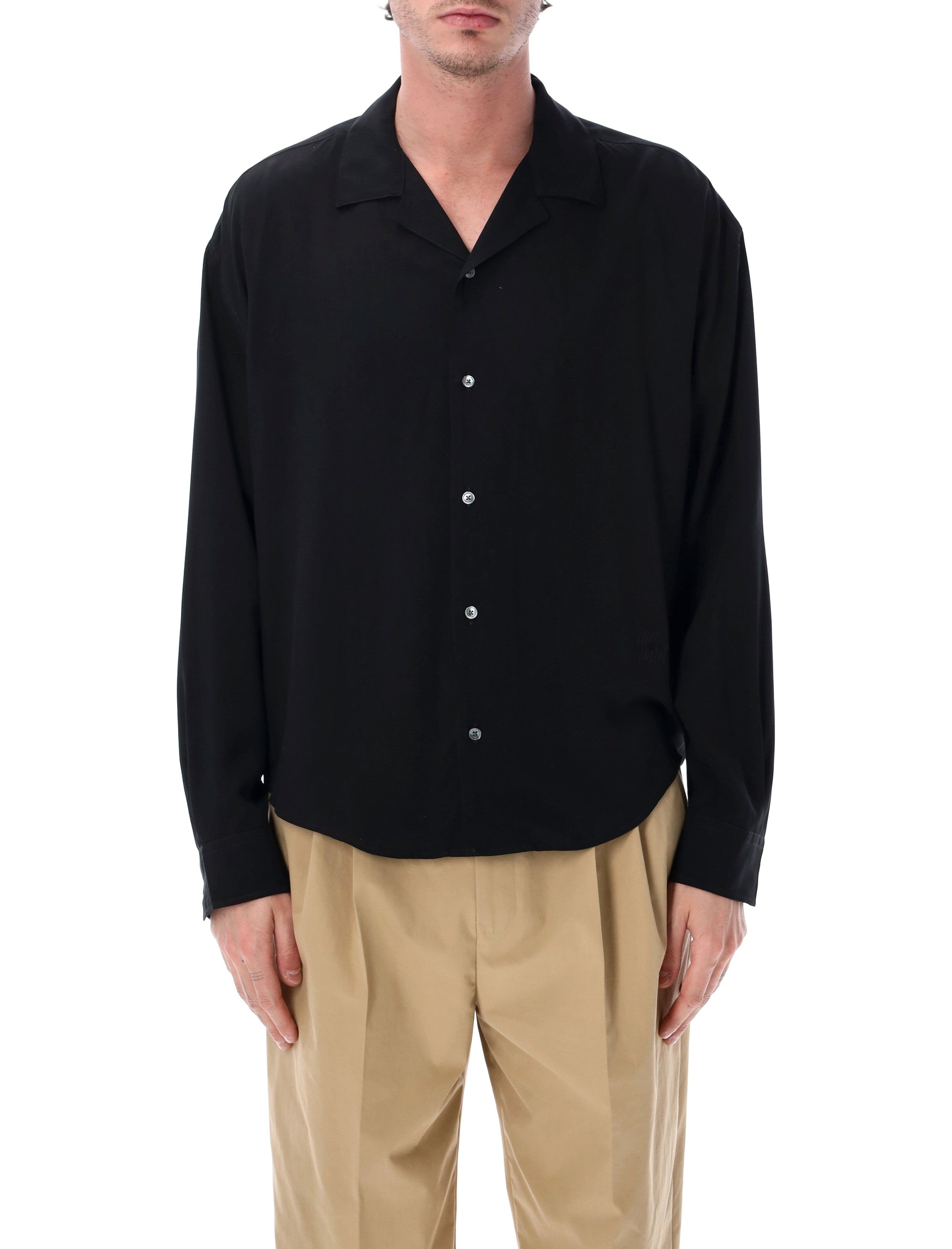 Ami Paris Viscose Shirt Black