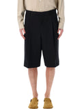 Ami Paris wool wide bermuda shorts Black Virgin