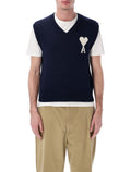 Ami Paris De Coeur knit vest Navy Wool