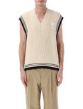 AMI Paris De Coeur sleeveless sweater Ecru Wool
