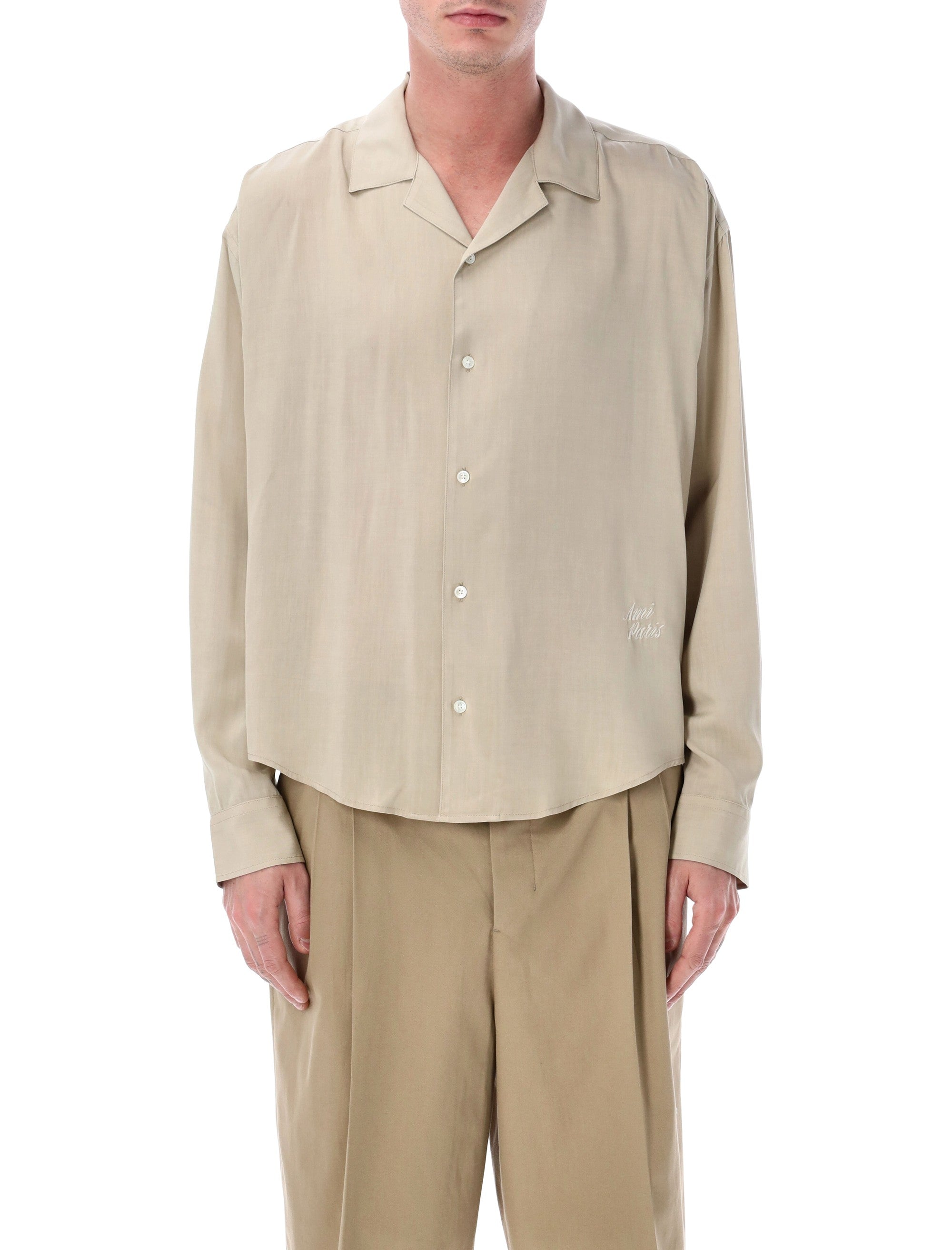 Ami Paris viscose shirt Caffe Cream