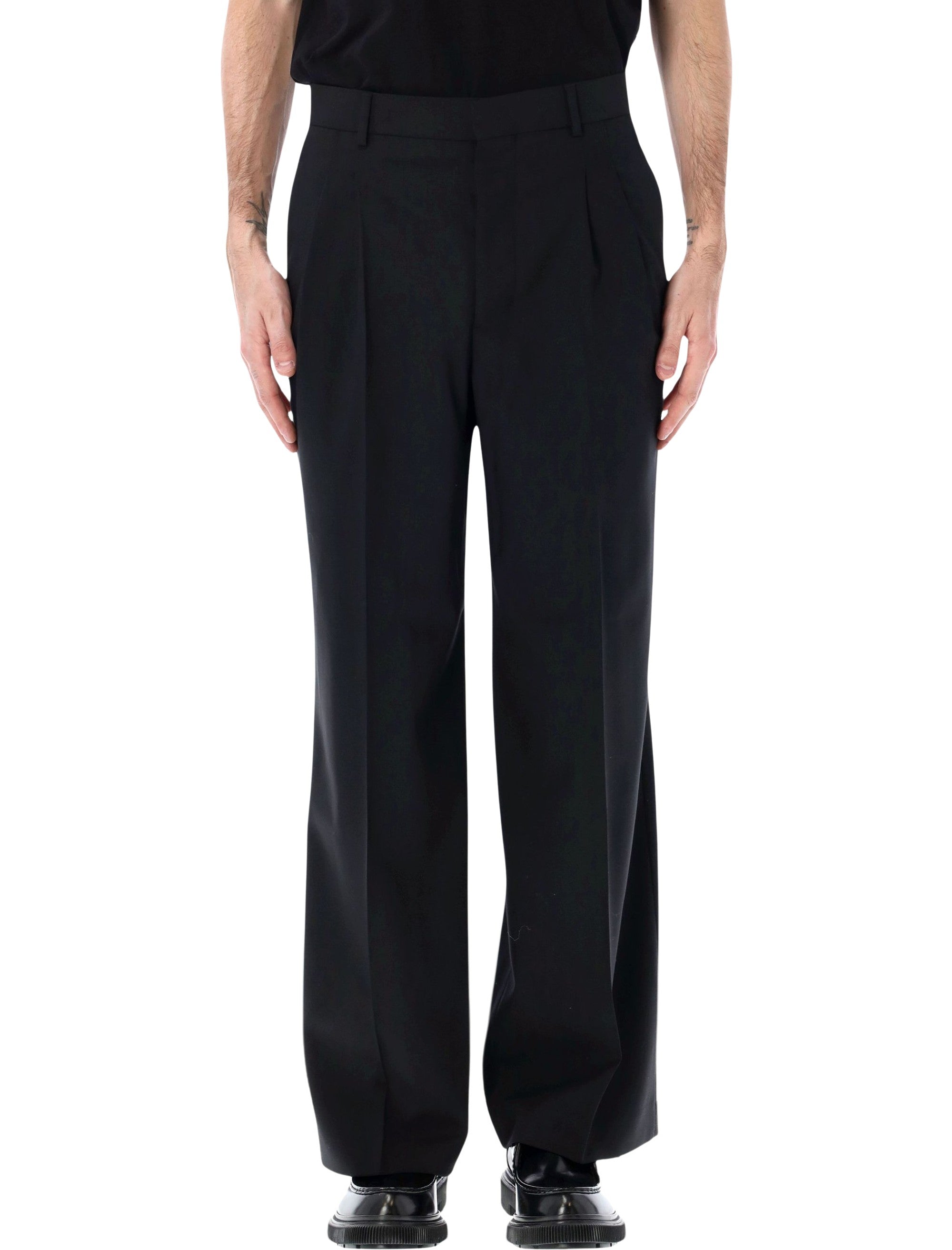 Ami Paris double pleat trousers Black Virgin Wool Pant