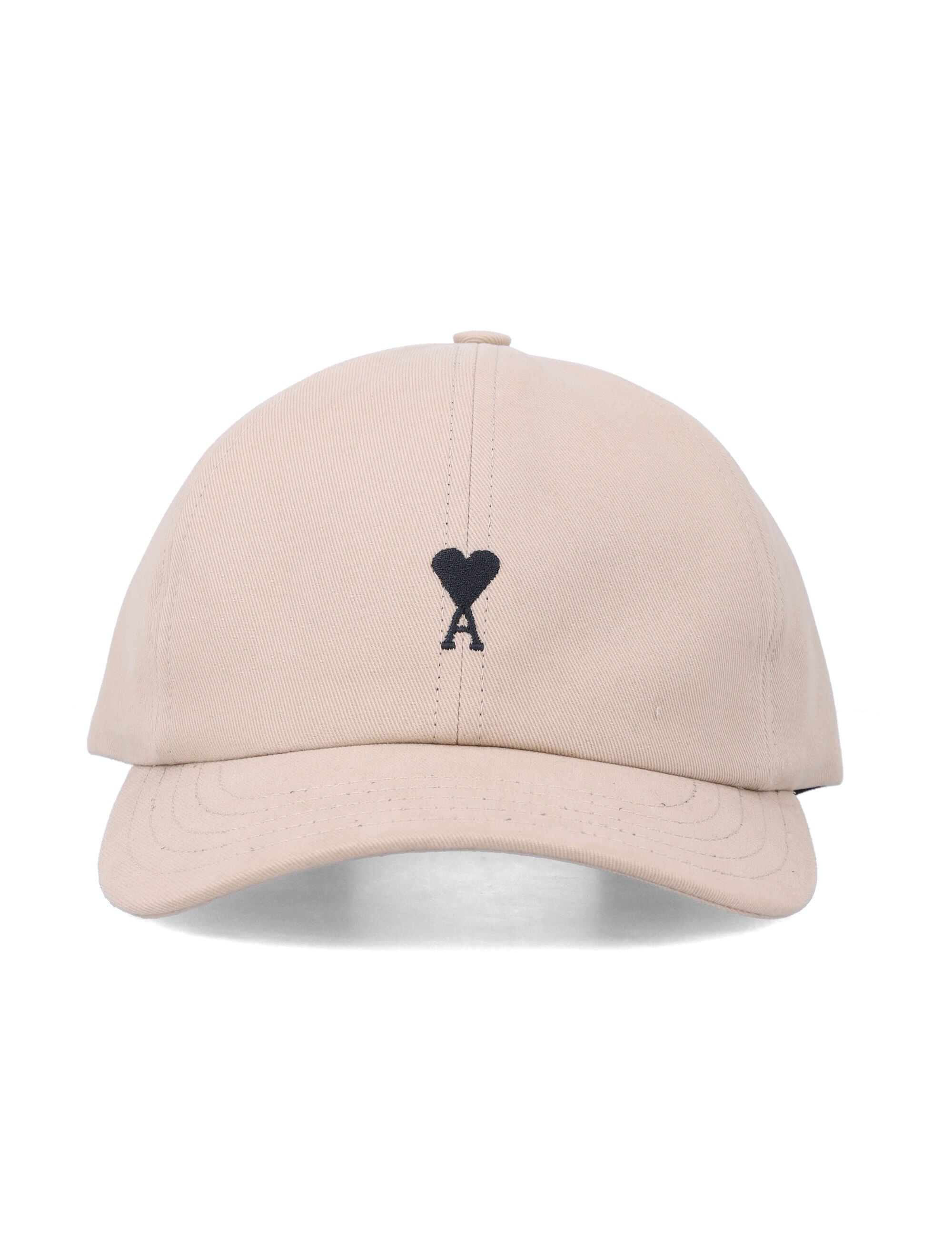 Ami Paris De Coeur cap Beige Cotton Hat