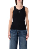 Ami Paris de Cœur rib tank top Black Cotton