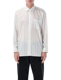 Comme Des Garçons Shirt striped cupro White Stripes