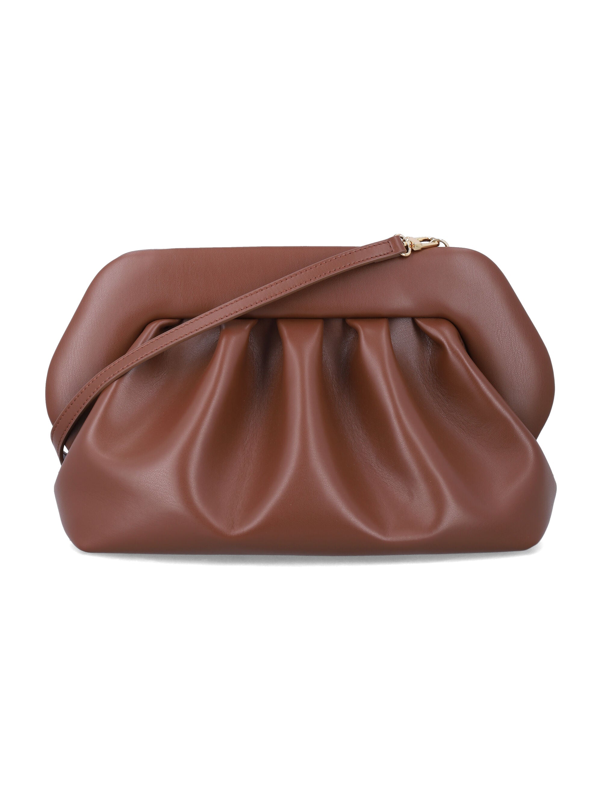 Themoirè Bios vegan clutch Brown Polyurethane