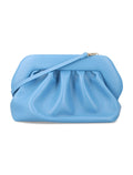 Themoirè Bios vegan clutch Niagara Light Blue Polyurethane