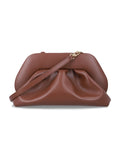 Themoirè Bios vegan medium clutch Brown Polyurethane
