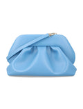 Themoirè Bios vegan medium clutch Niagara Light Blue Polyurethane