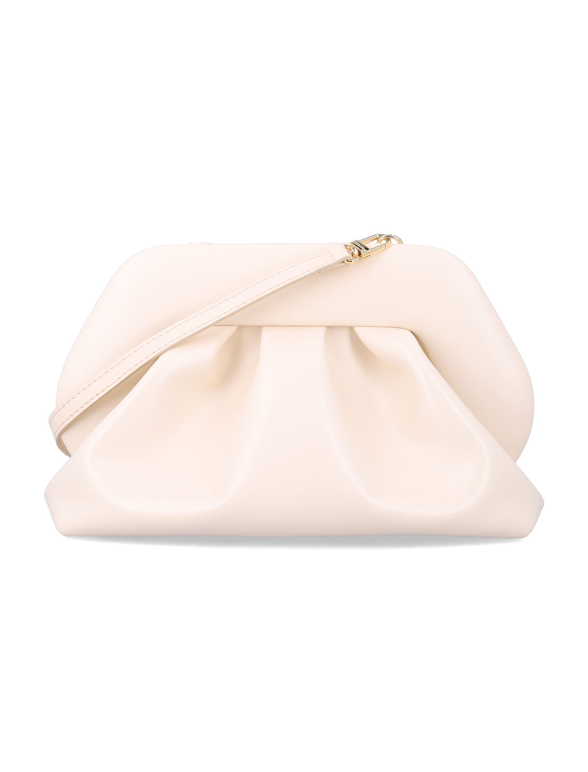 Themoirè Bios medium clutch Cream Polyurethane
