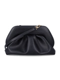 Themoirè Bios medium clutch Black Polyurethane