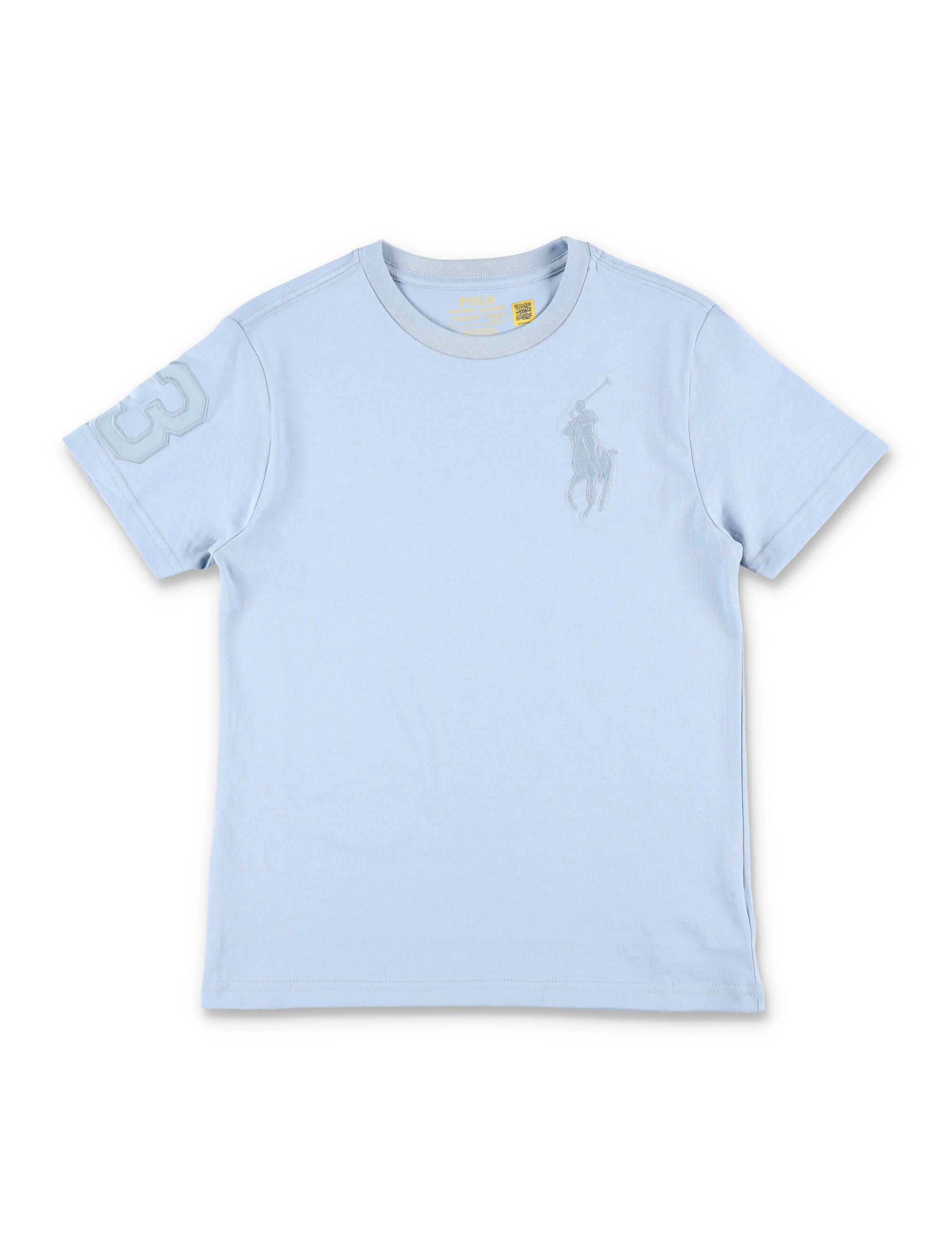 Polo Ralph Lauren Big Pony kids T-shirt Light Blue Cotton