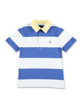 Polo Ralph Lauren striped cotton Rugby shirt for kids White/blue Tshirt