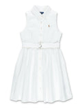 Polo Ralph Lauren girls belted cotton dress White