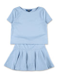 Polo Ralph Lauren t-shirt and skirt girls set Light Blue Polyester