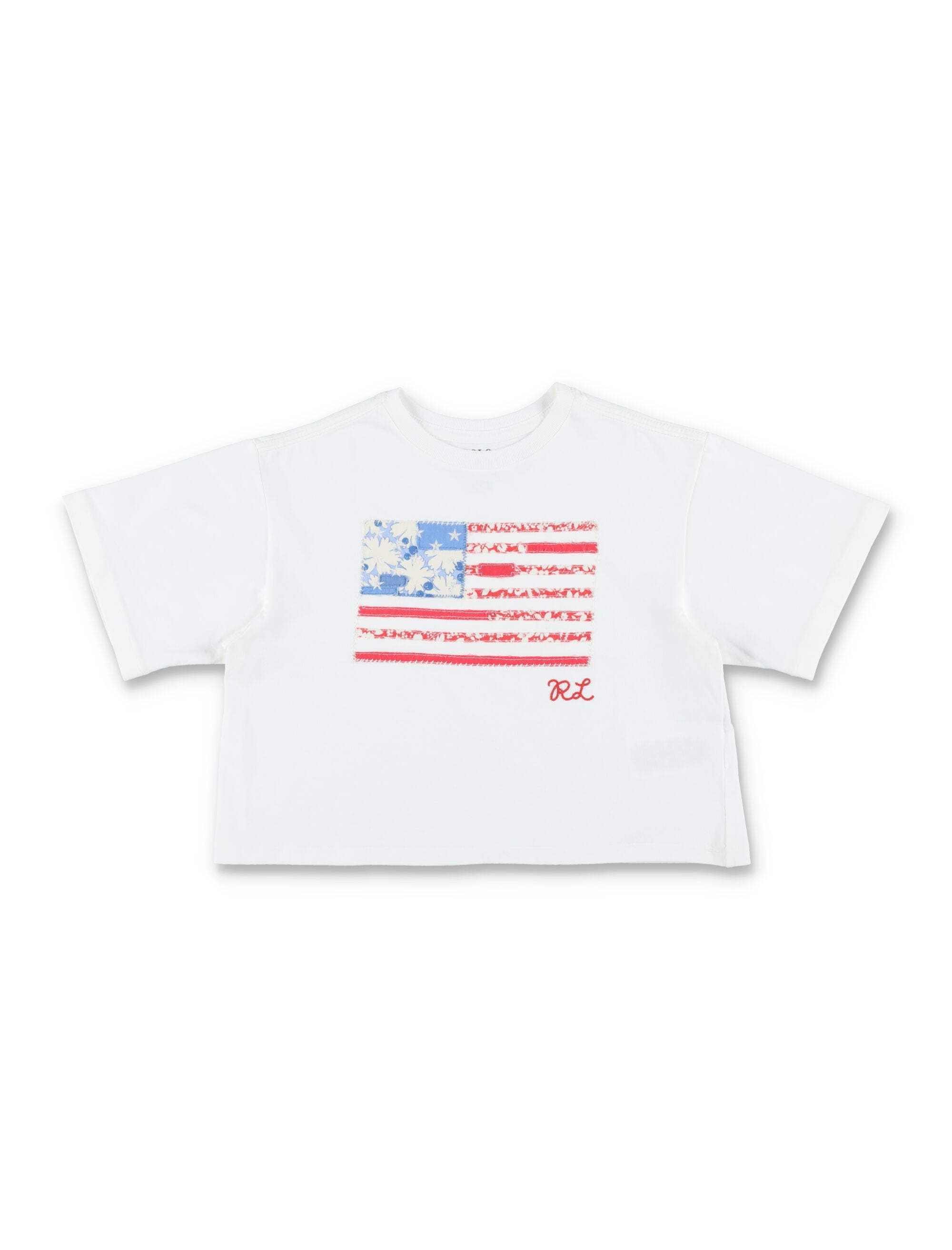 Polo Ralph Lauren boxy cotton Floral Flag t-shirt White Tshirt