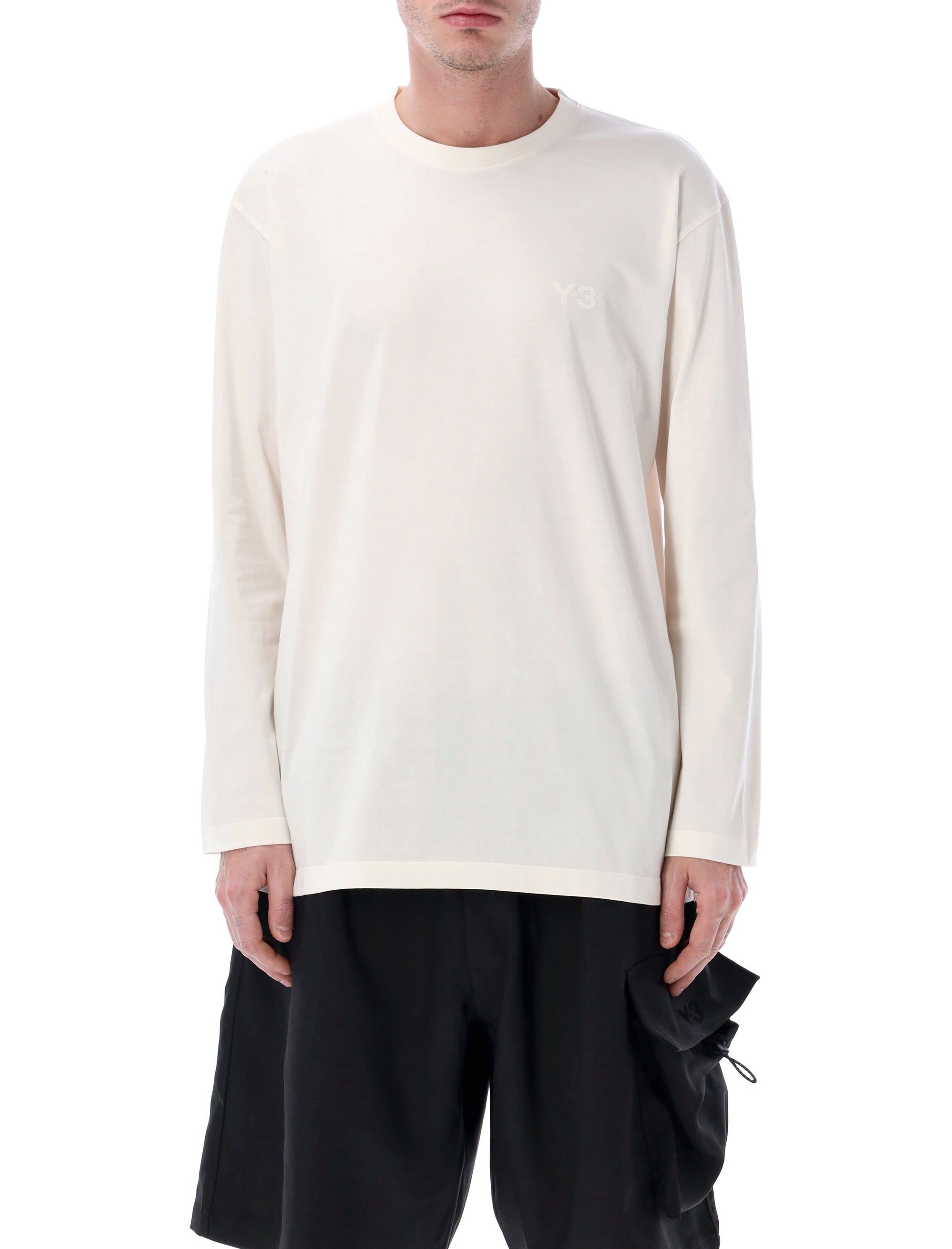 Y-3 long sleeve white jersey t-shirt Cotton Tshirt