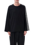 Y-3 raw edge long sleeve black t-shirt Cotton Tshirt