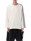 Y-3 raw edge long sleeve white t-shirt Cotton Tshirt