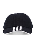 Y-3 Stripes black cap Cotton Hat