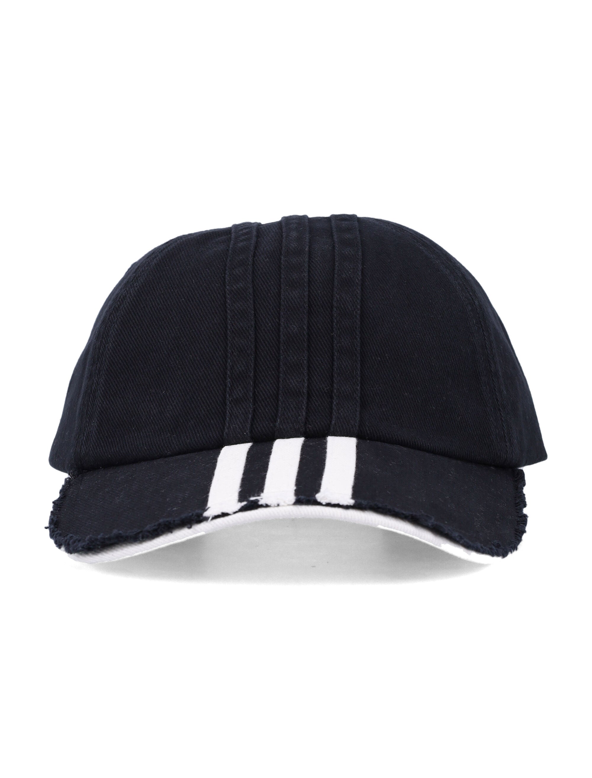 Y-3 Stripes black cap Cotton Hat
