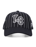 Y-3 black pinstripe twill cap Recycled Polyester Hat